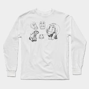 Hippopotamus Long Sleeve T-Shirt